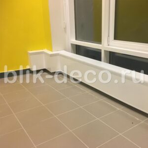 экран на батарею из металла белый 