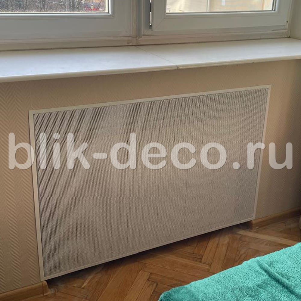 Решетка на батарею разборная на зажимах из перфорированного металла