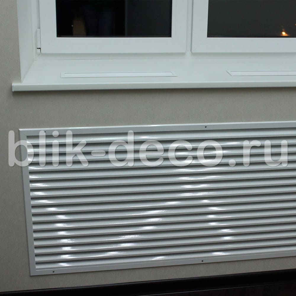 Решетка на нишу врезная жалюзийная