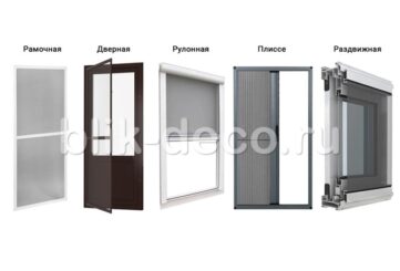 Типы конструкций москитных сеток