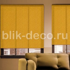 рулонные шторы блик деко желтые